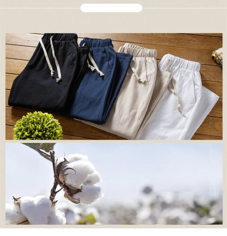 (Camisa + pantalones) Camisa de verano para hombre, camisas de algodón para hombre, camisas casuales de manga corta para hombre, conjunto de ropa talla M-5XL