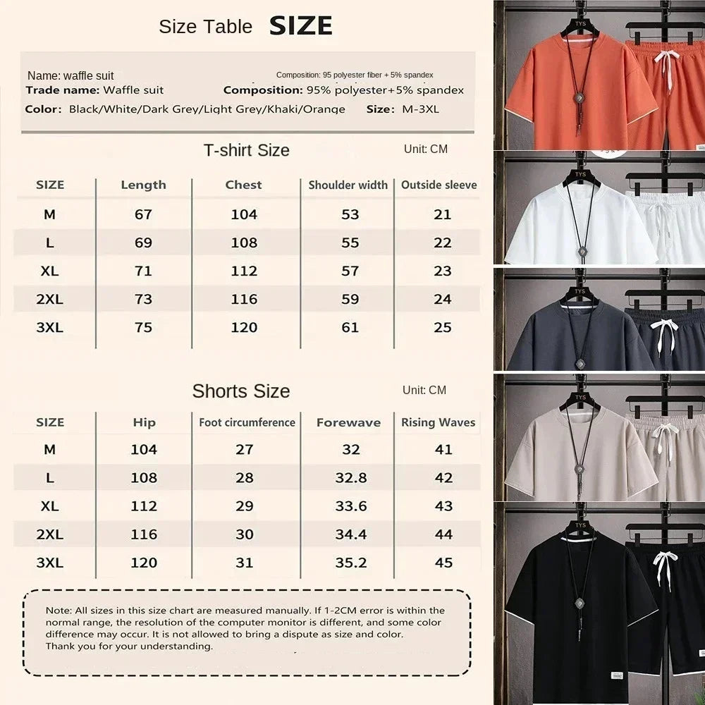 Conjunto Deportivo de Verano 2026, Nueva Tendencia, Moderno, Informal, para Hombre, Transpirable, Camiseta y Pantalones Cortos, Dos Piezas, Casual y a la Moda
