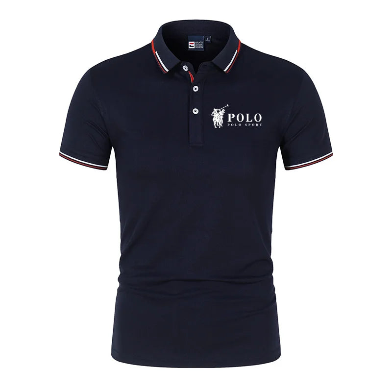 Polo de verano para hombre, de secado rápido, transpirable, informal, de negocios, deportivo, de manga corta, ropa de hombre