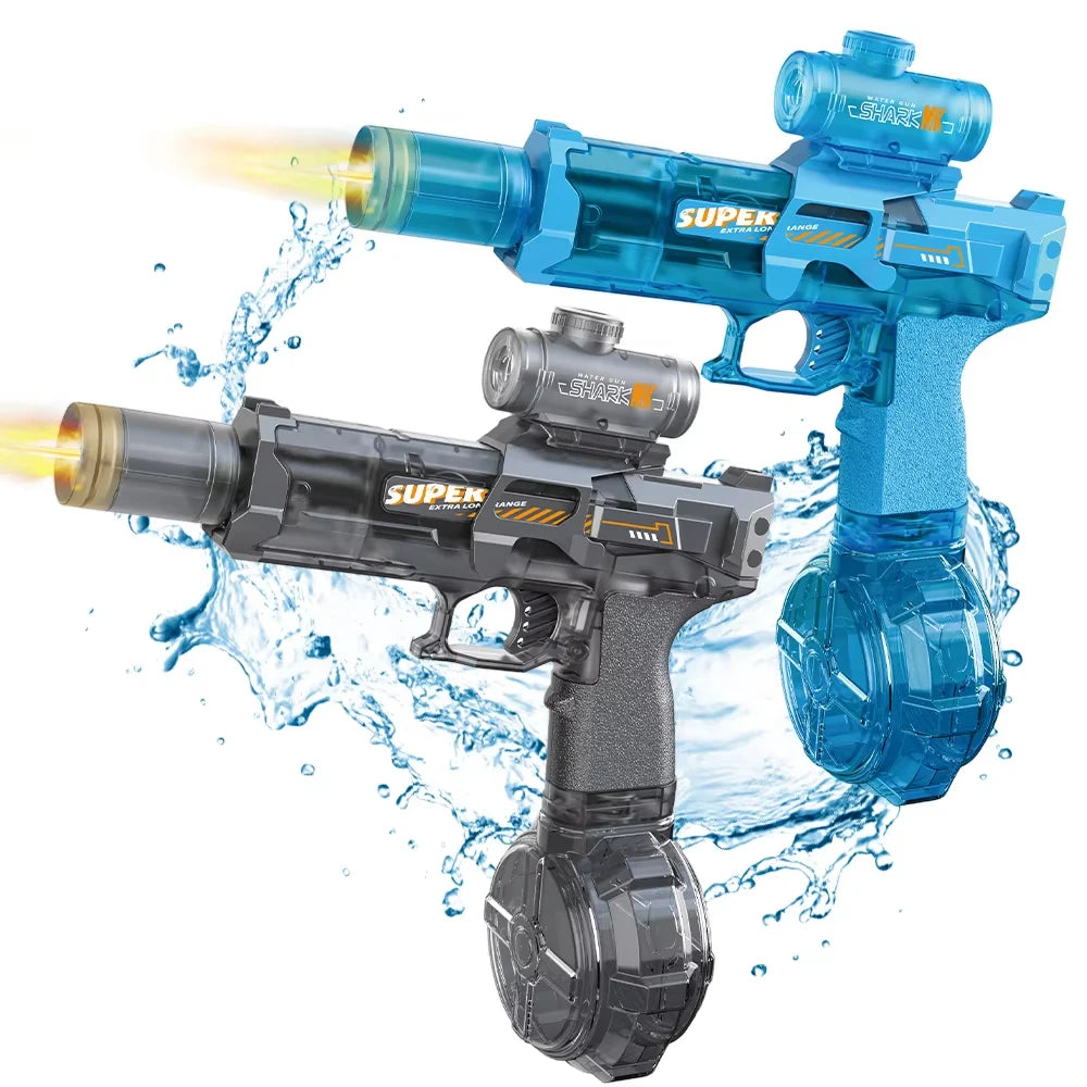 HUIQIBAO-Pistola de agua de pulso eléctrico, Sensor de llama simulado, luz, juguete de lucha completamente automático, pistola de agua, juguetes de playa al aire libre para adultos