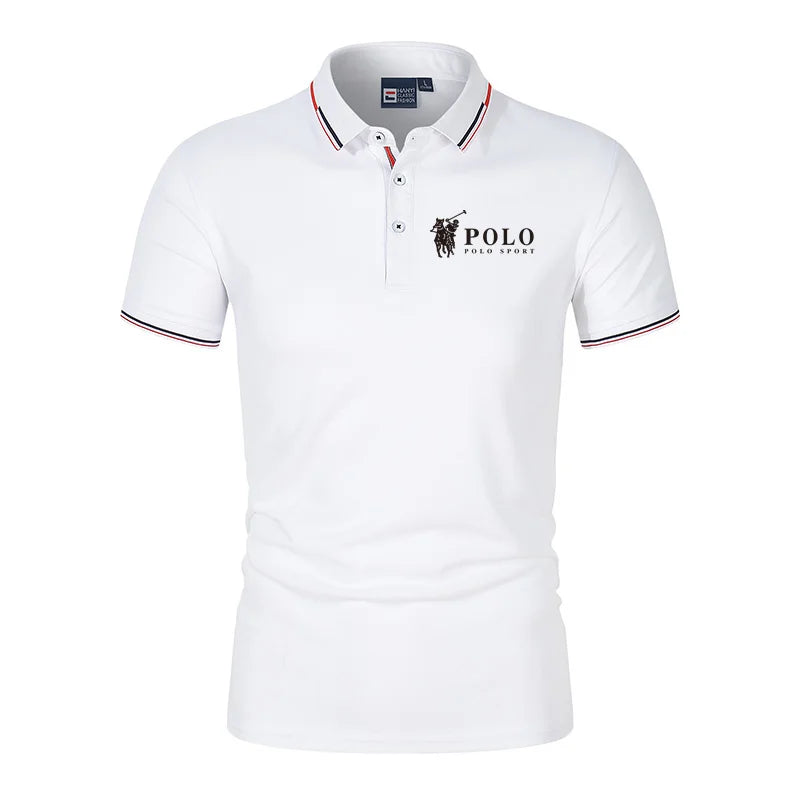 Polo de verano para hombre, de secado rápido, transpirable, informal, de negocios, deportivo, de manga corta, ropa de hombre