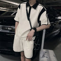 Trajes de alta gama para hombre, emparejamiento de verano con una bonita camisa Polo, pantalones cortos de manga corta, conjunto bonito y fresco de dos piezas