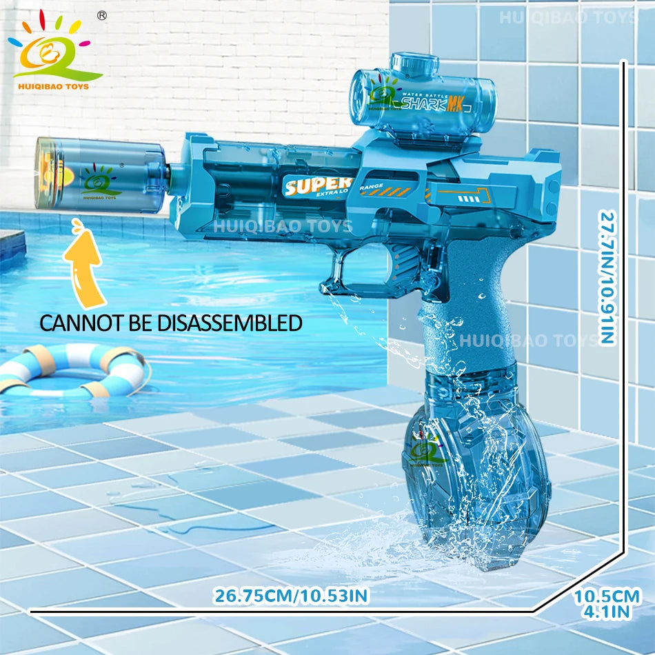 HUIQIBAO-Pistola de agua de pulso eléctrico, Sensor de llama simulado, luz, juguete de lucha completamente automático, pistola de agua, juguetes de playa al aire libre para adultos