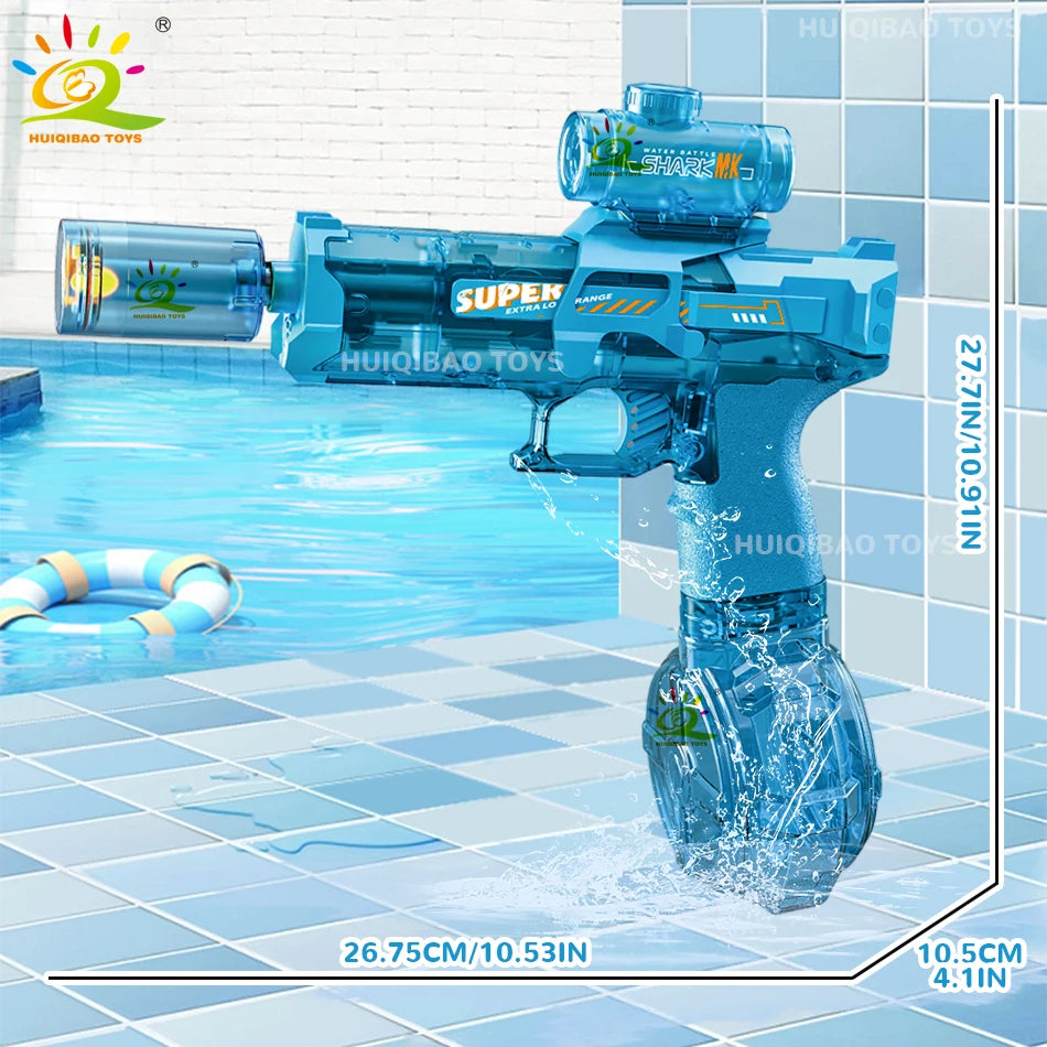 HUIQIBAO-Pistola de agua de pulso eléctrico, Sensor de llama simulado, luz, juguete de lucha completamente automático, pistola de agua, juguetes de playa al aire libre para adultos
