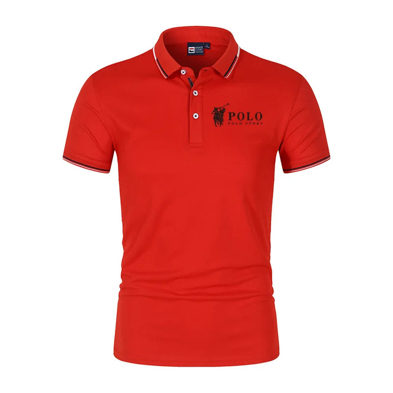Polo de verano para hombre, de secado rápido, transpirable, informal, de negocios, deportivo, de manga corta, ropa de hombre