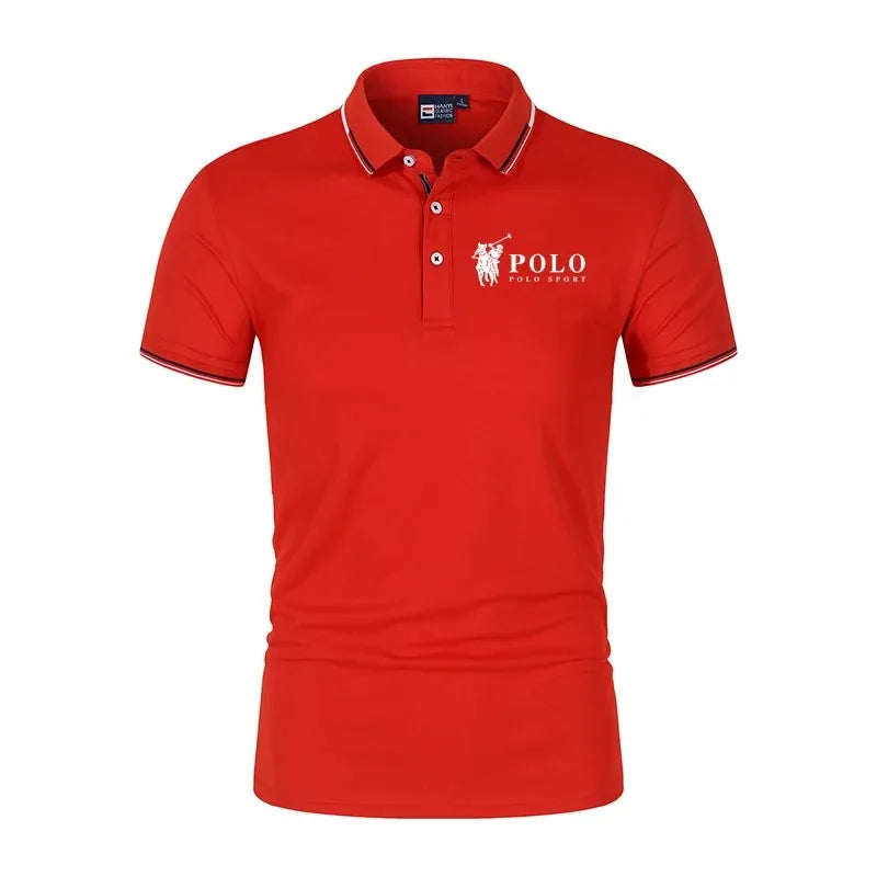 Polo de verano para hombre, de secado rápido, transpirable, informal, de negocios, deportivo, de manga corta, ropa de hombre