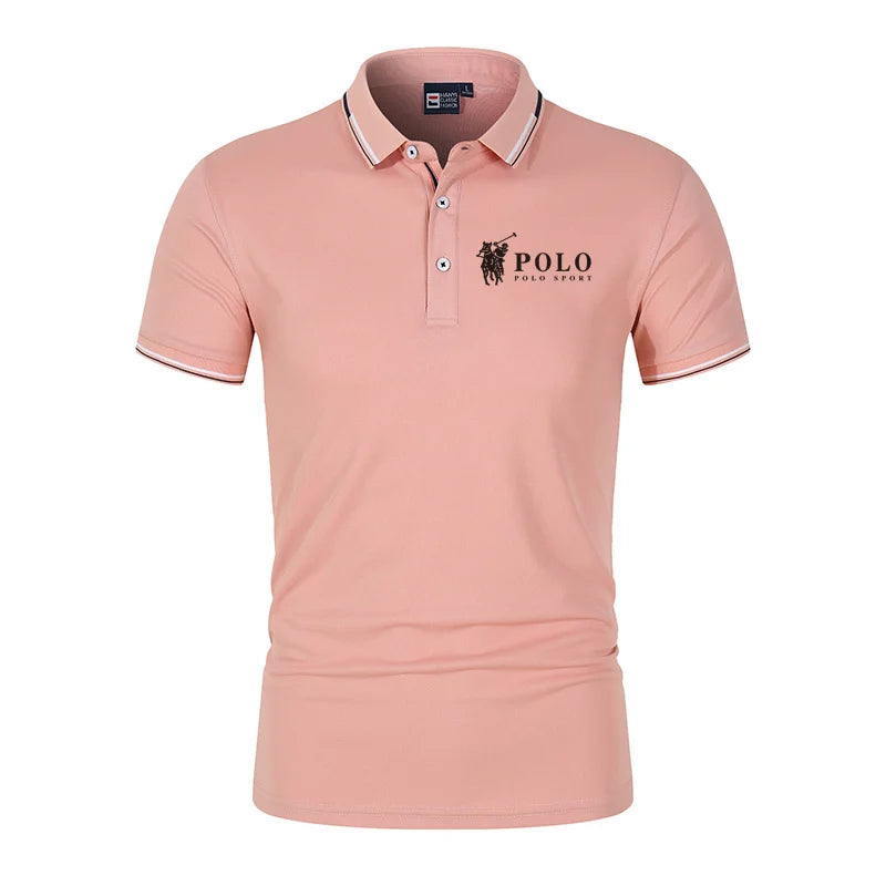 Polo de verano para hombre, de secado rápido, transpirable, informal, de negocios, deportivo, de manga corta, ropa de hombre