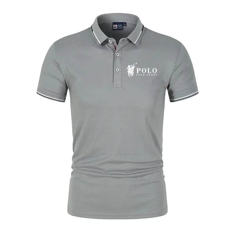 Polo de verano para hombre, de secado rápido, transpirable, informal, de negocios, deportivo, de manga corta, ropa de hombre